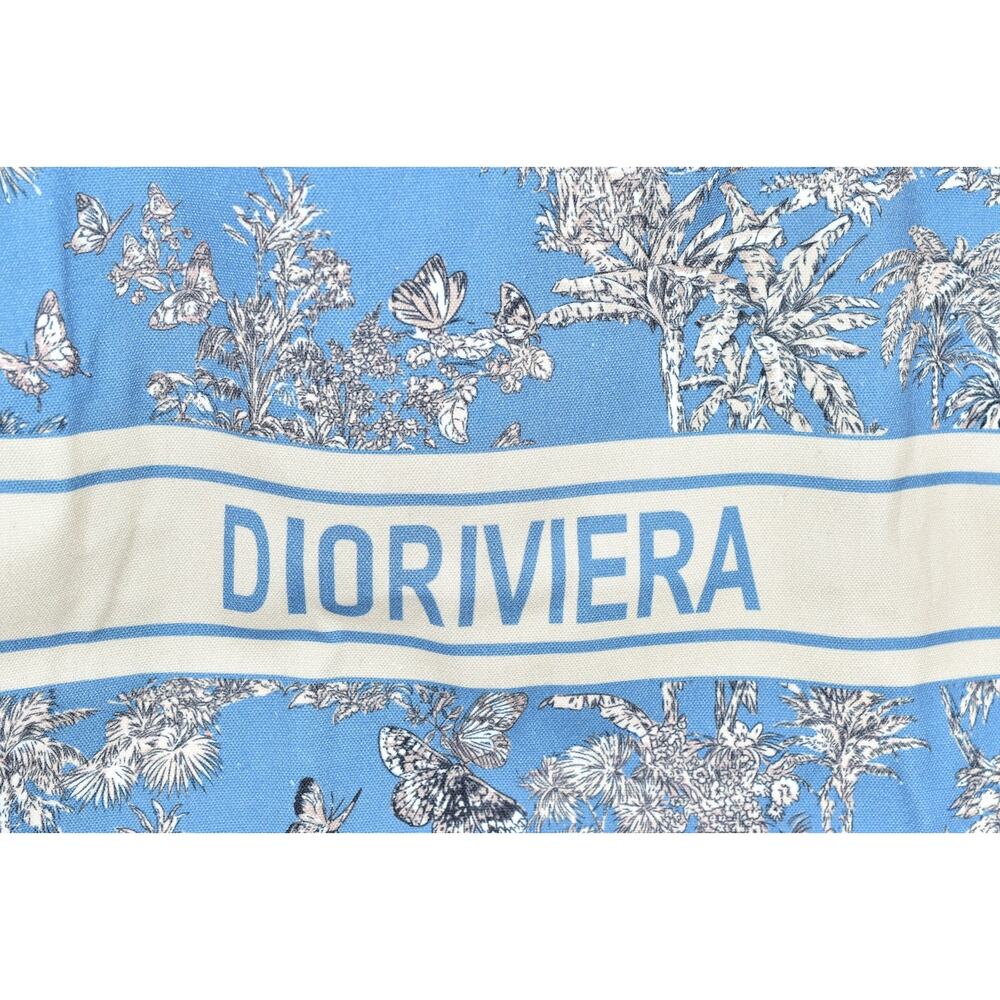 Dior Beauty Dioriviera Makeup Beach Tote Bag Large Blue Palm Tropical Travel GWP - Picture 6 of 12